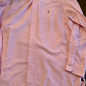 Ralph Lauren peach LS button-down (L)